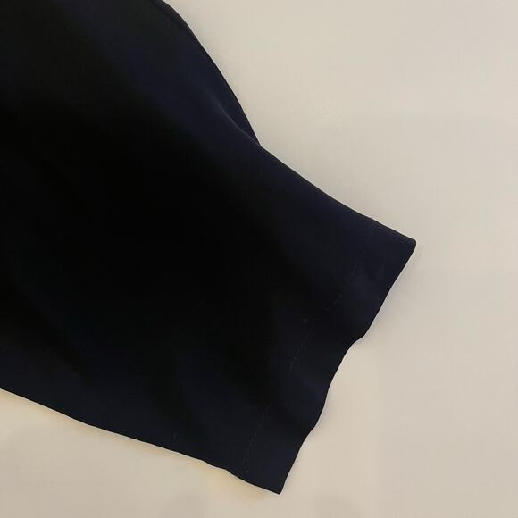 Jonathan Martin 100% Silk Blouse Medium Top Black Dolman Sleeve Timeless Vintage - Picture 8 of 11